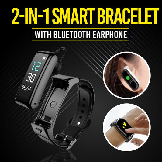 2-in-1 Smart Bracelet With Bluetooth Earphone