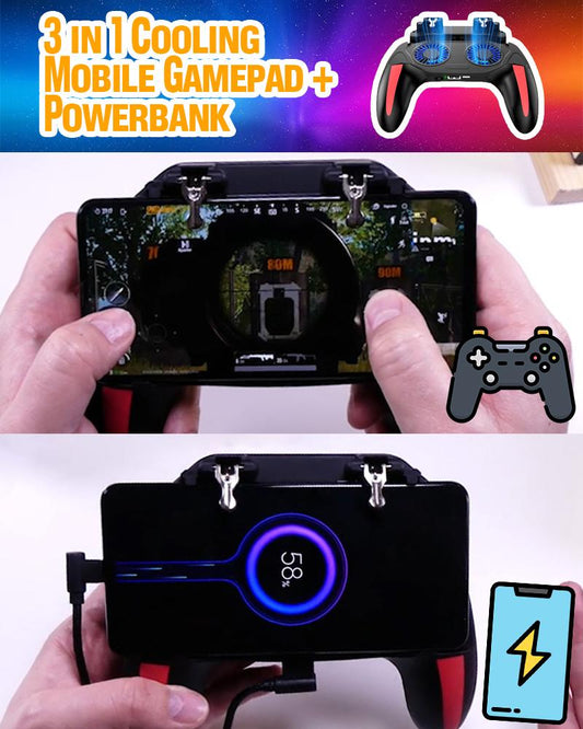 3 in 1 Cooling Mobile Gamepad + Power Bank
